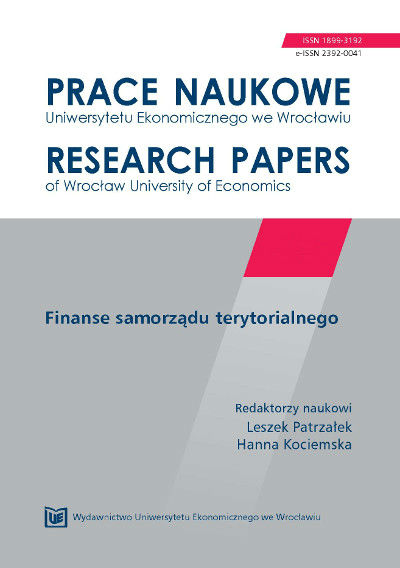 Cultural services as a factor of competitiveness of a tourist offer of a city – conceptualization and possibilities of measuring  Cover Image