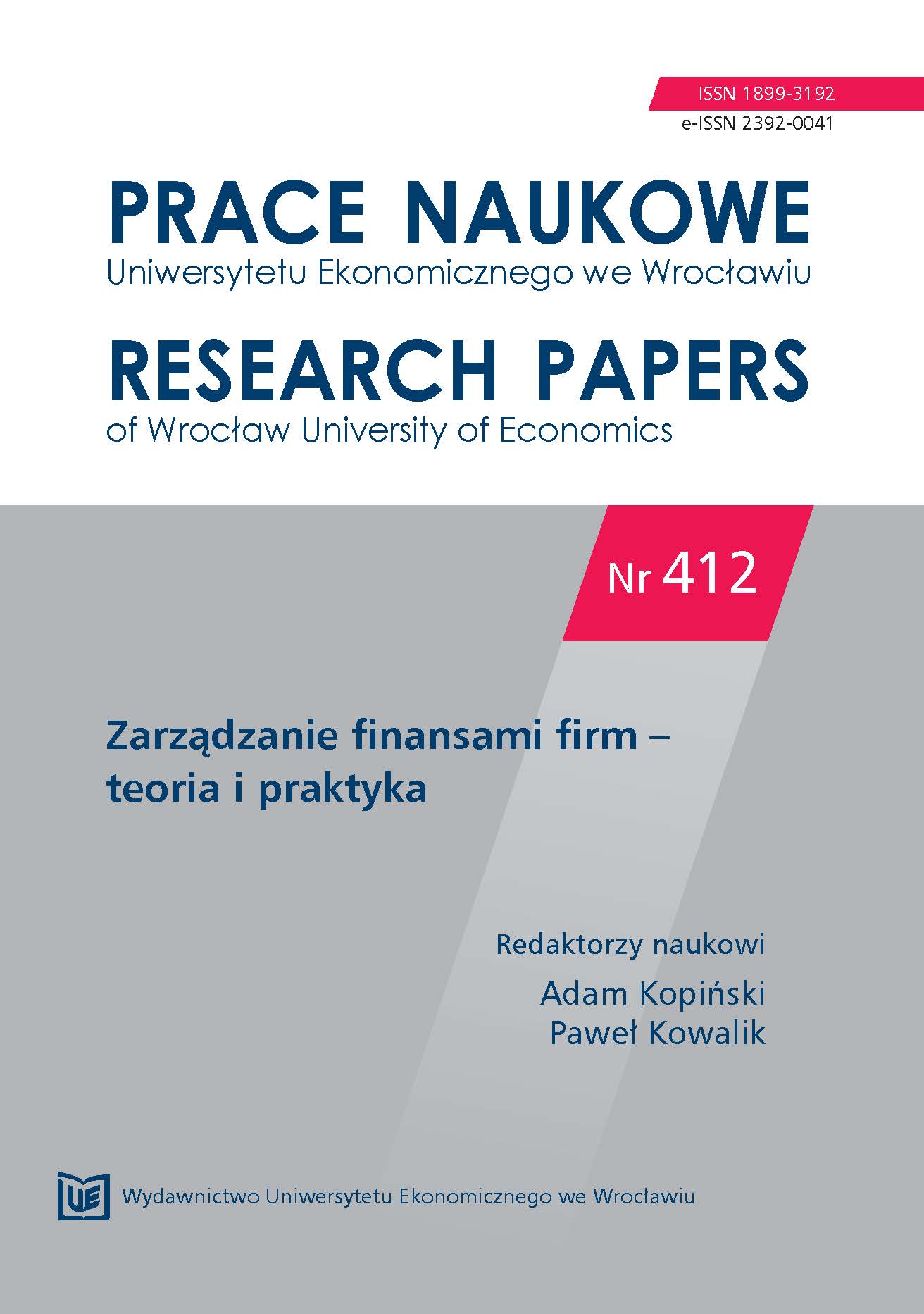 The application of multiple regression model for determining factors shaping the level of working capital in industrial companies Cover Image