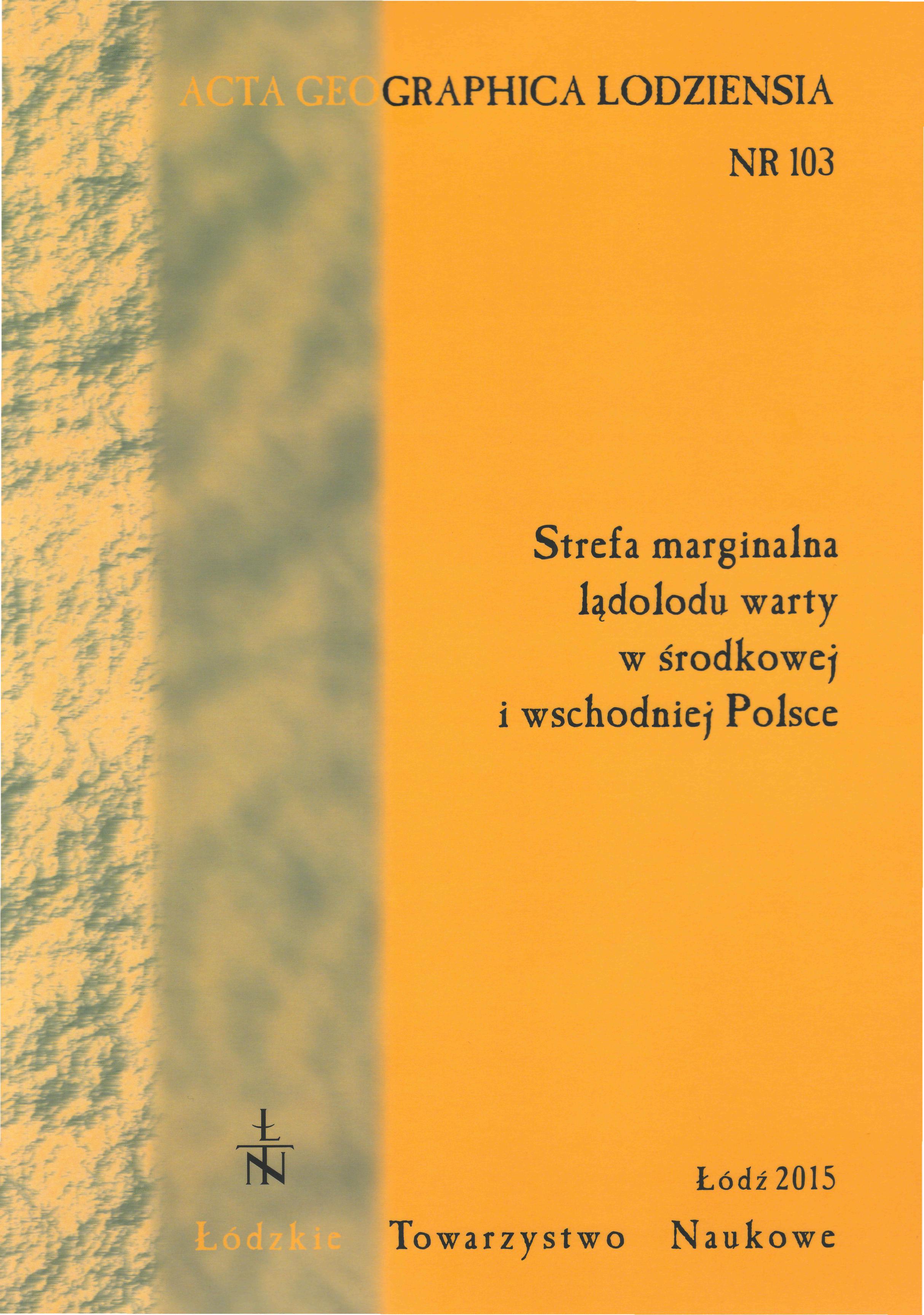 Anisotropy of magnetic susceptibility as a potential tool of palaeocurrent directions of the glacial sediments in the Piotrków Trybunalski, Radomsko and Przedbórz area Cover Image