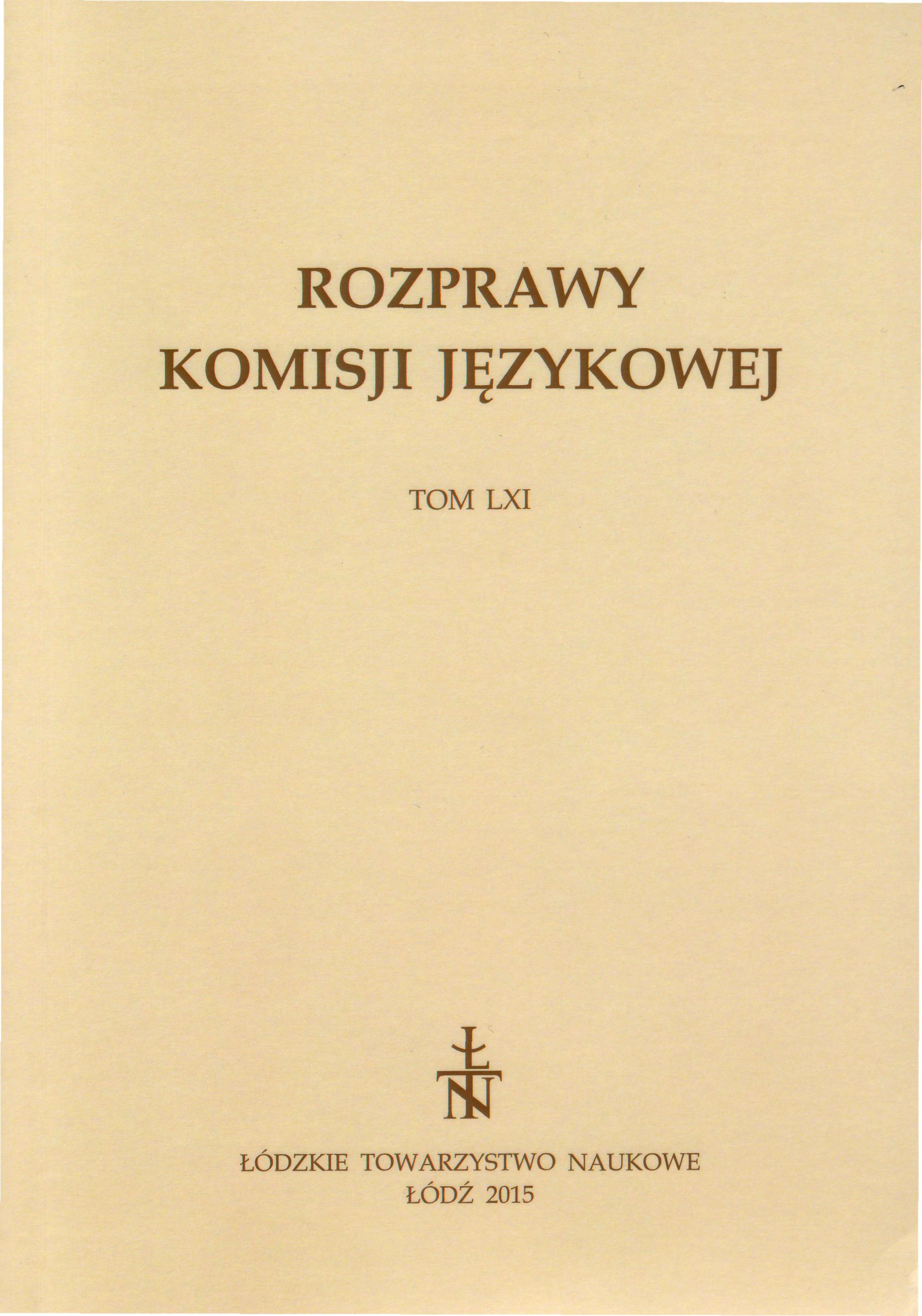 The role of the home teacher’s authority in shaping the aristocrat’s communicative competence in the first half of the nineteenth century on the example of ‘The Journal of a Home Teacher’ from the years 1814–1823 by Julian Antonowicz Cover Image