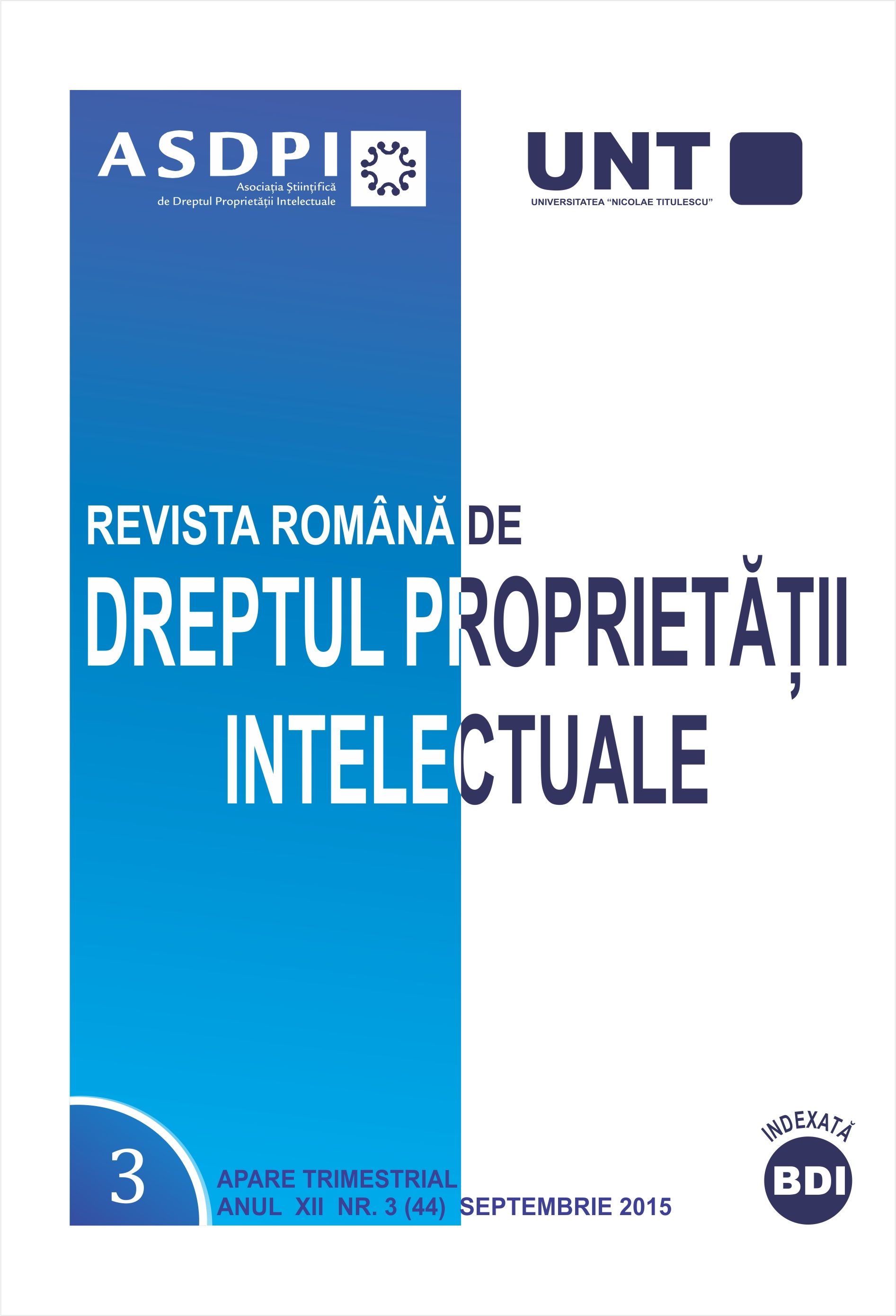 Considerations on plagiarism form the point of view of a work’s originality and of the citation right. Self-plagiarism and the protection of ideas, pleas and sermons Cover Image