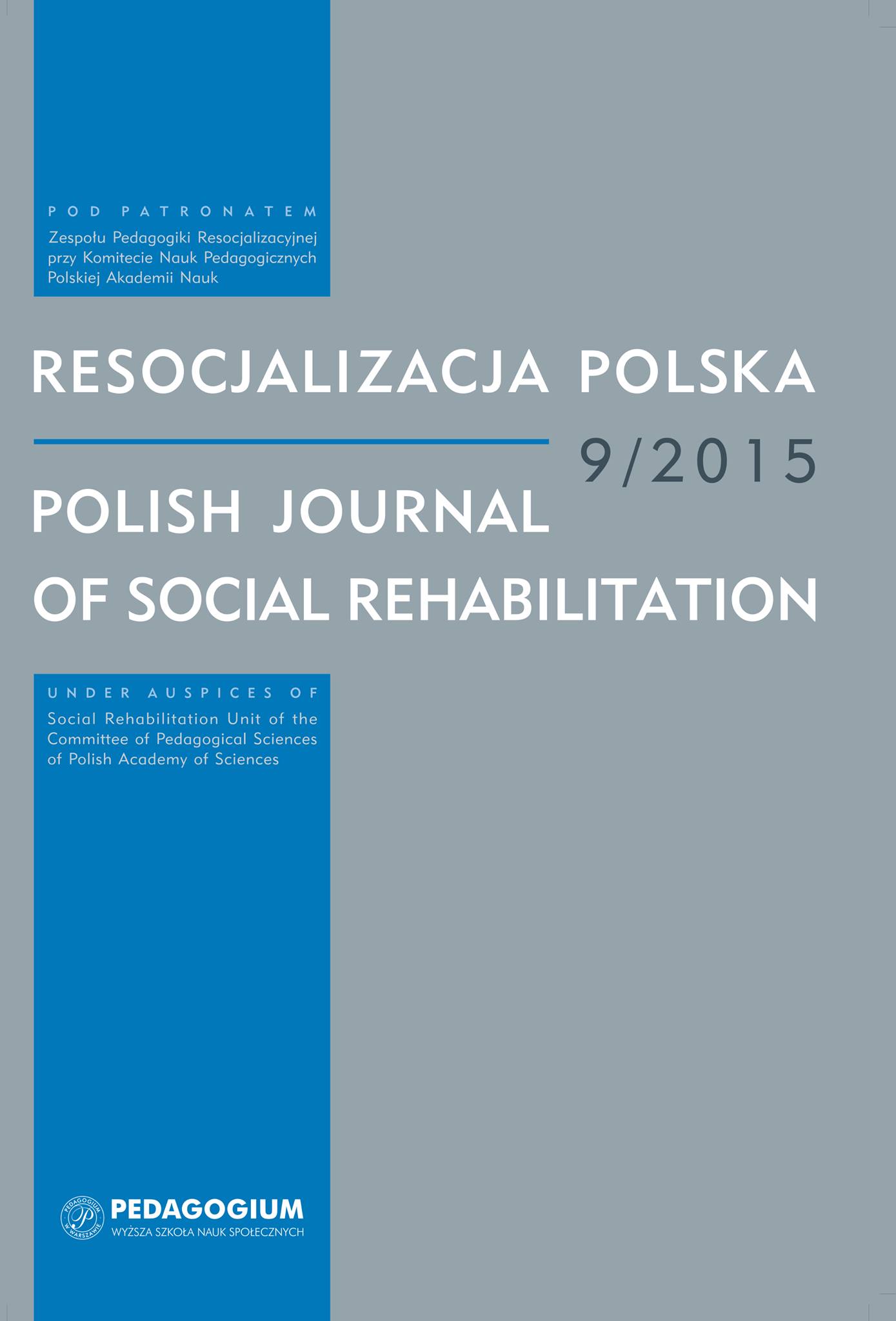 Prosocial Motivation of Prison Service Officers as an Occupational Group with a Social Mission Cover Image