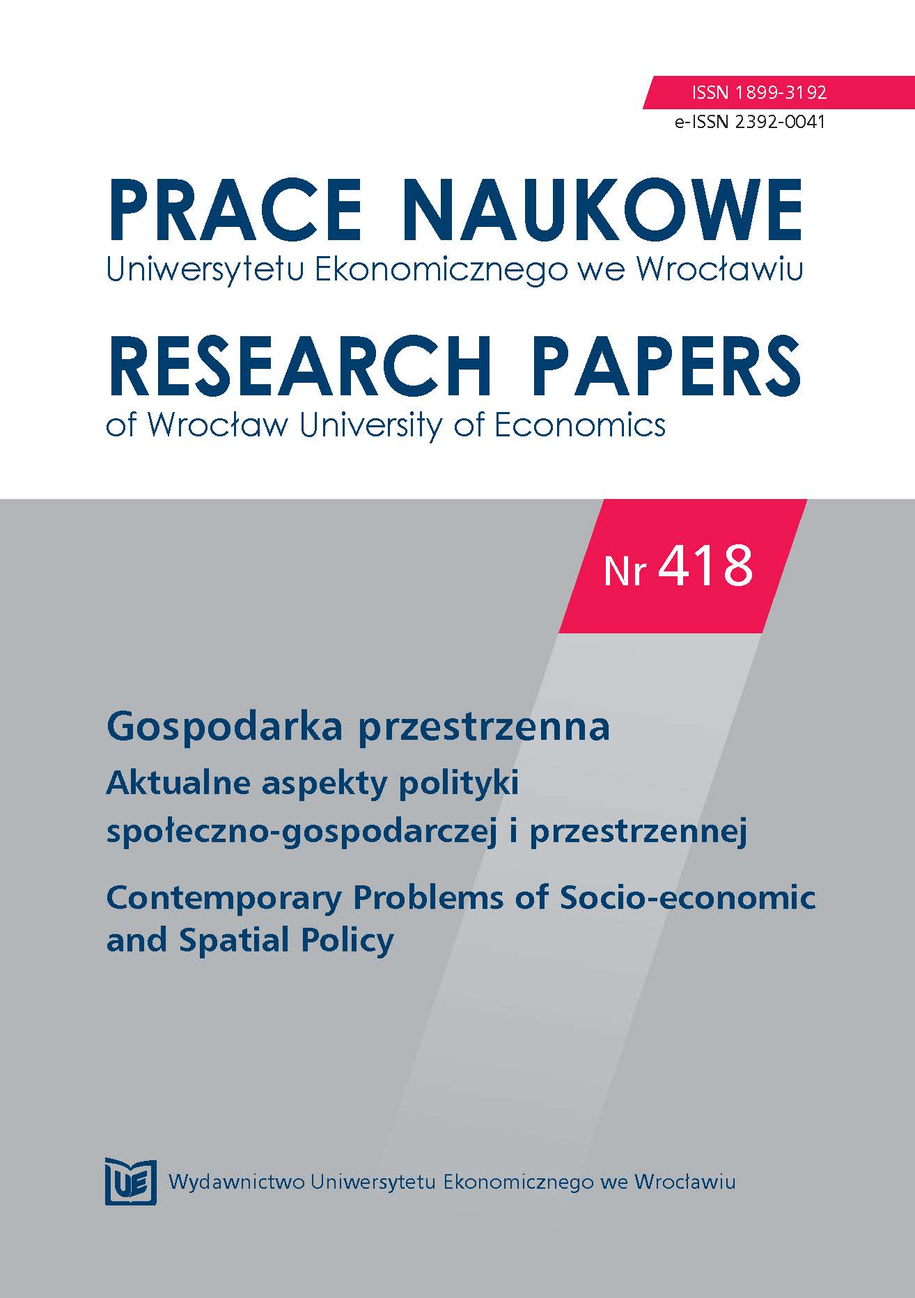 Changes in the level of economic inequalities across poviat units in Poland – convergence or divergence? Cover Image