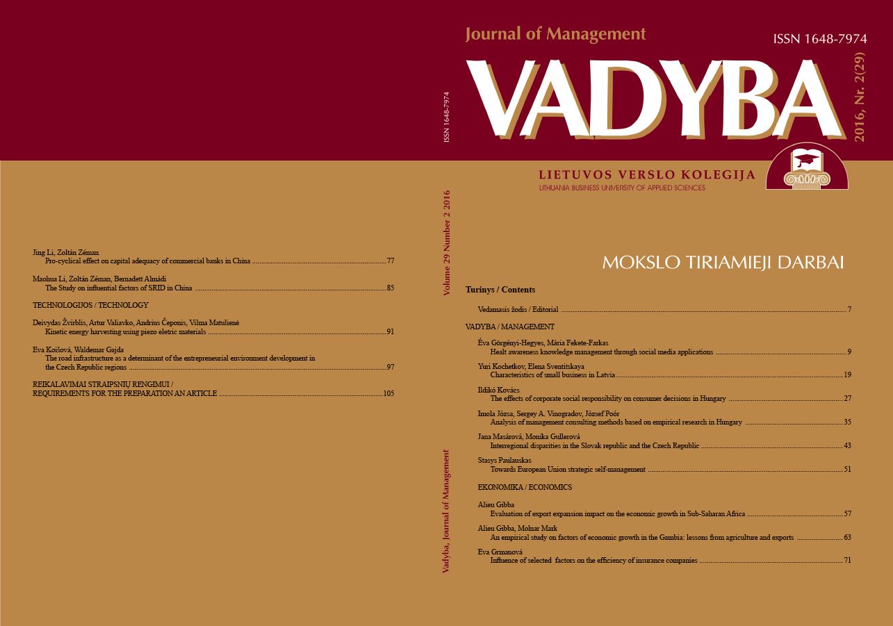 THE ROAD INFRASTRUCTURE AS A DETERMINANT OF THE ENTREPRENEURIAL ENVIRONMENT DEVELOPMENT IN THE CZECH REPUBLIC REGIONS Cover Image