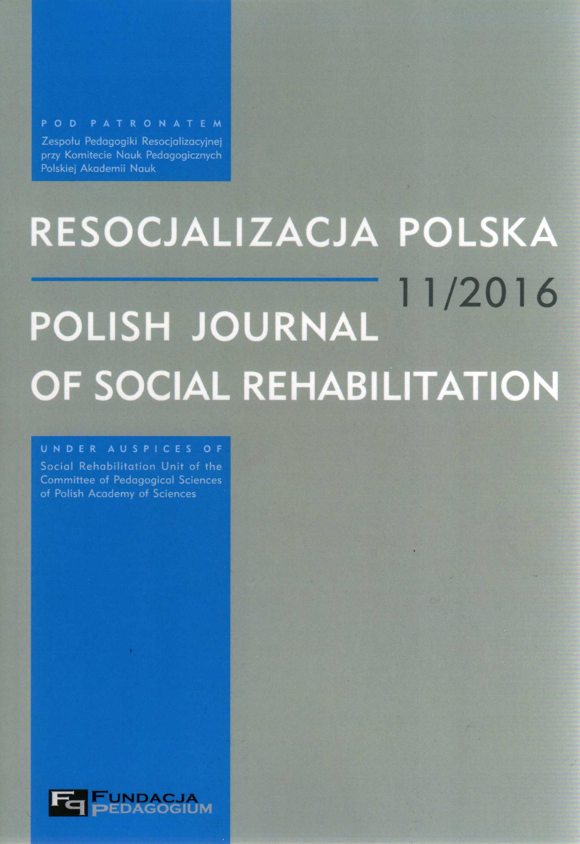 Renata Szczepanik, Becoming a recidivist. The institutional careers of people returning to crime, Wydawnictwo Uniwersytetu Łódzkiego, Łódź 2015, pp. 410 Cover Image