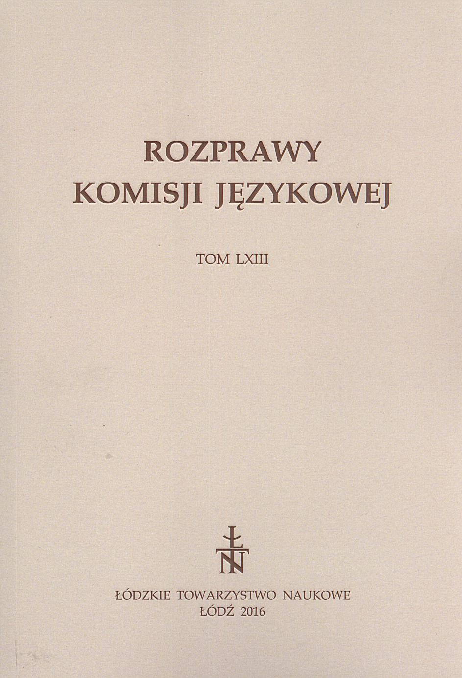 Tradition eternalized in folk outfit names typical for Księżacy from Łowicz Cover Image