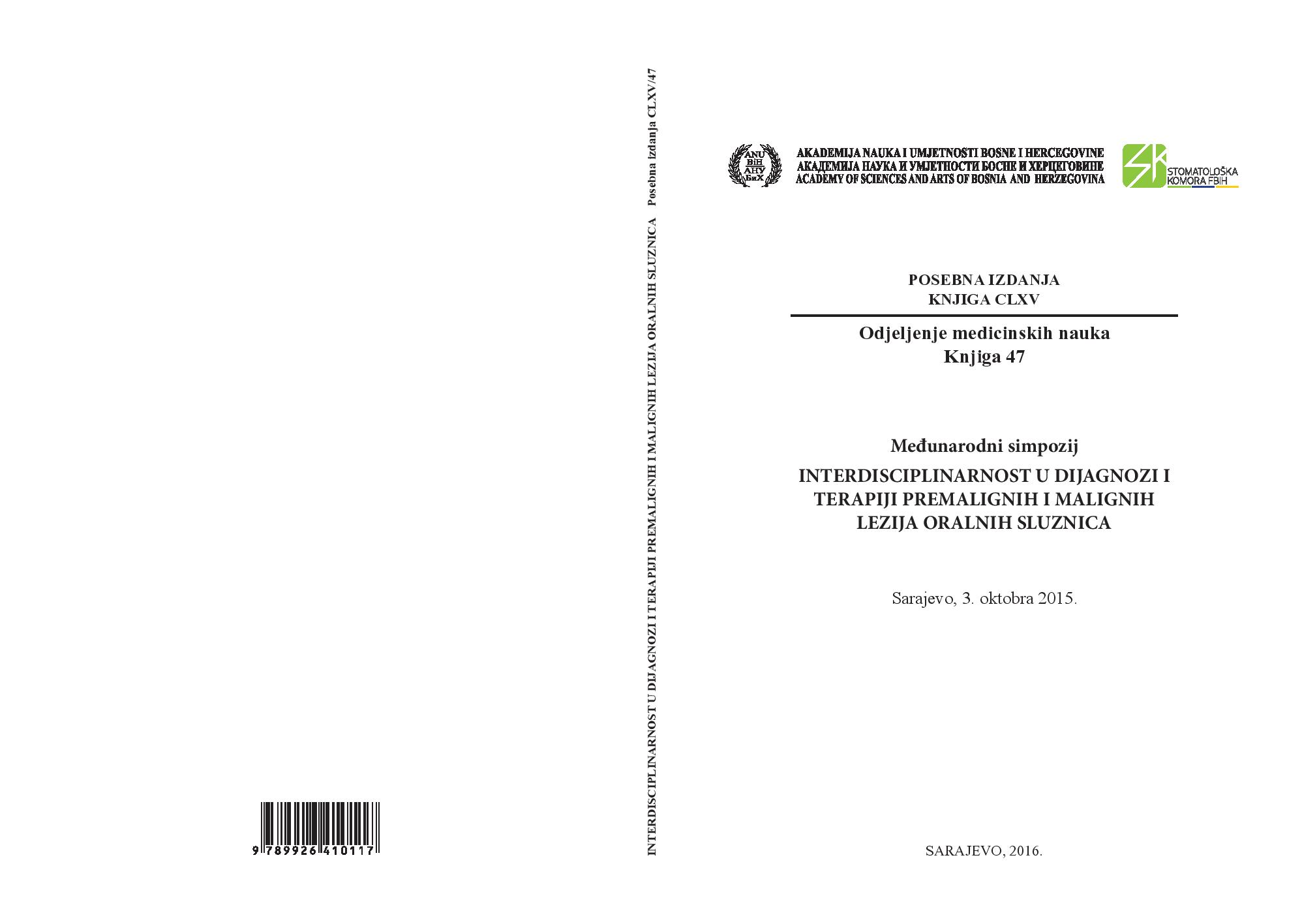 PREVENTION AND TREATMENT OF ORAL COMPLICATION OF RADIO(CHEMO)THERAPY HEAD AND NECK Cover Image