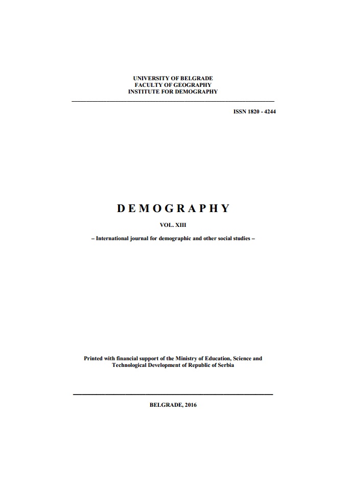 Indicators Distribution of Population of the Republic of Srpska Cover Image