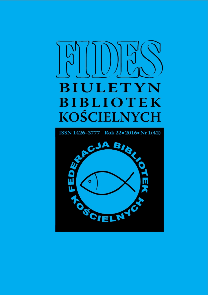 Czasopisma archiwów, bibliotek i muzeów Kościoła katolickiego, pod red. Waldemara Witolda Żurka, Wydawnictwo KUL, Lublin 2014, 399 ss, ISBN 978-83-7702-991-6 Cover Image