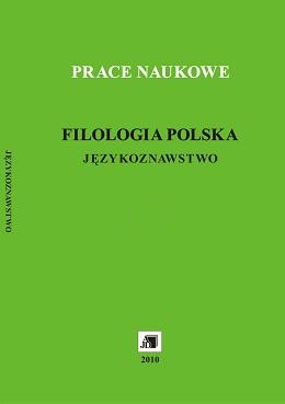 Cultural and sociological aspects of naming (For example, names of residents Niegowa in the Silesian province) Cover Image