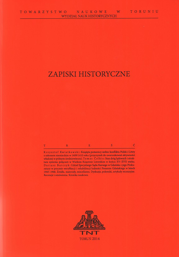 The Political System and Organization of the Administration of the Baltic Provinces of Prussia in the Years 1918-1939 Cover Image