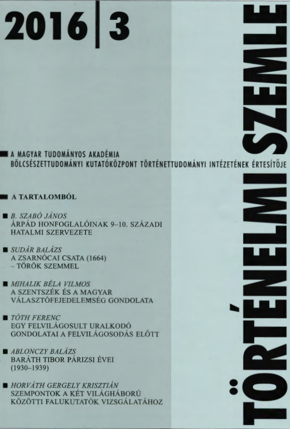 The Structure of Power of the Hungarians in the 9th and 10th Centuries in the Mirror of Historical Analogies from the Steppe Cover Image