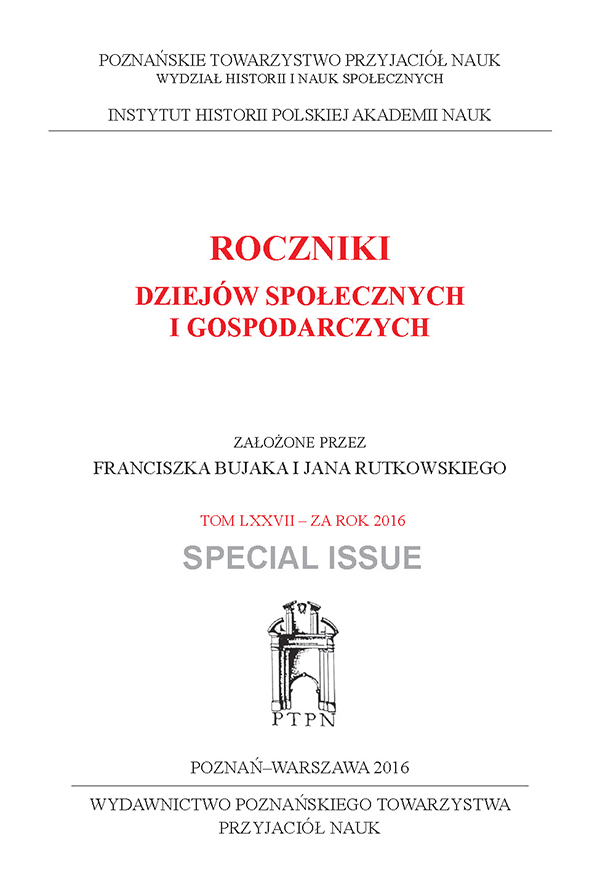 Private towns in Poland from the 14th century to 1772 – chronology of foundations, owners and functions Cover Image