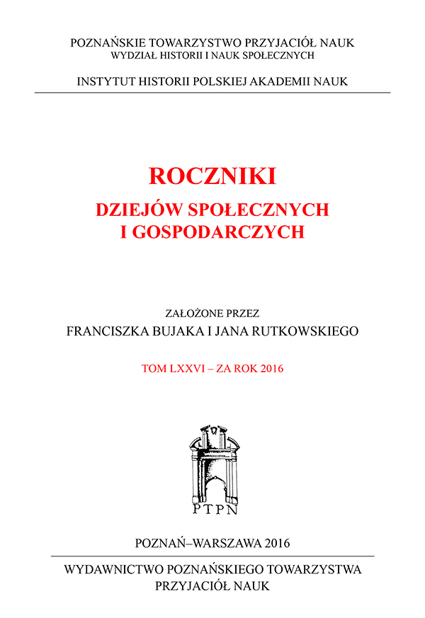 Size of courts of the Polish rulers in the Late Middle Ages and Early Modern period Cover Image