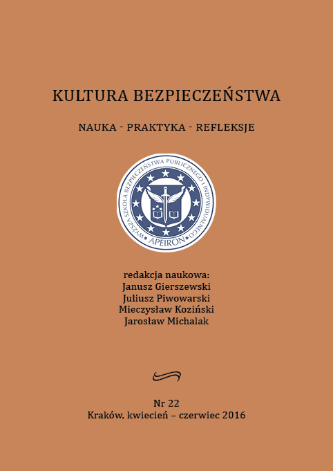 RAISING SOCIAL AWARENESS OF SAFETY CULTURE BASED ON THE ACTIVITY OF THE ACADEMIC LEGION OF THE CATHOLIC UNIVERSITY OF LUBLIN Cover Image