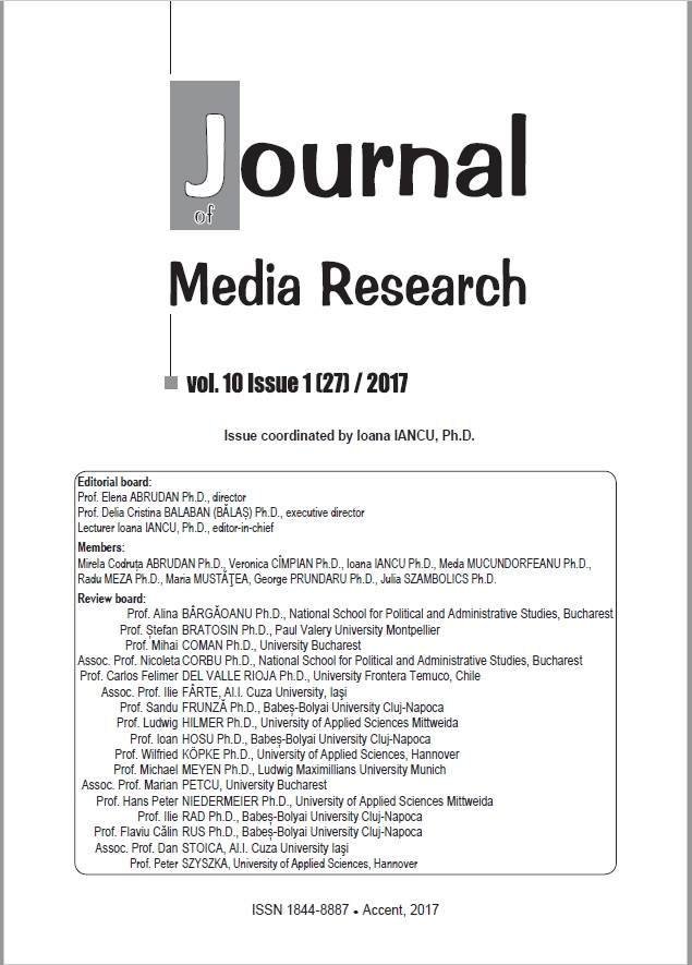 Organizational and Individual Promotion Strategies. The Use of Social Media among the
Journalists of the Romanian Public Television Cover Image