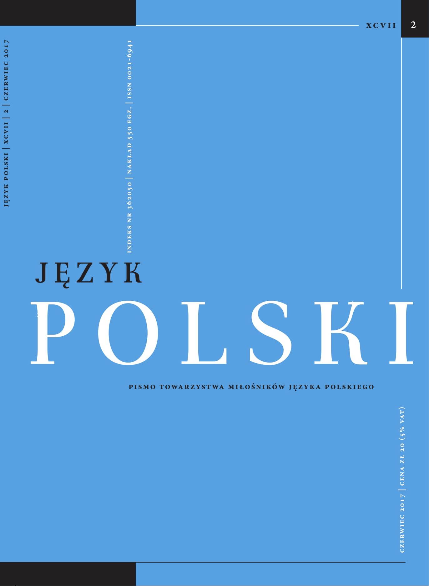 The fate of the phraseme “szewska pasja” against the backdrop of linguistic and cultural phenomena Cover Image