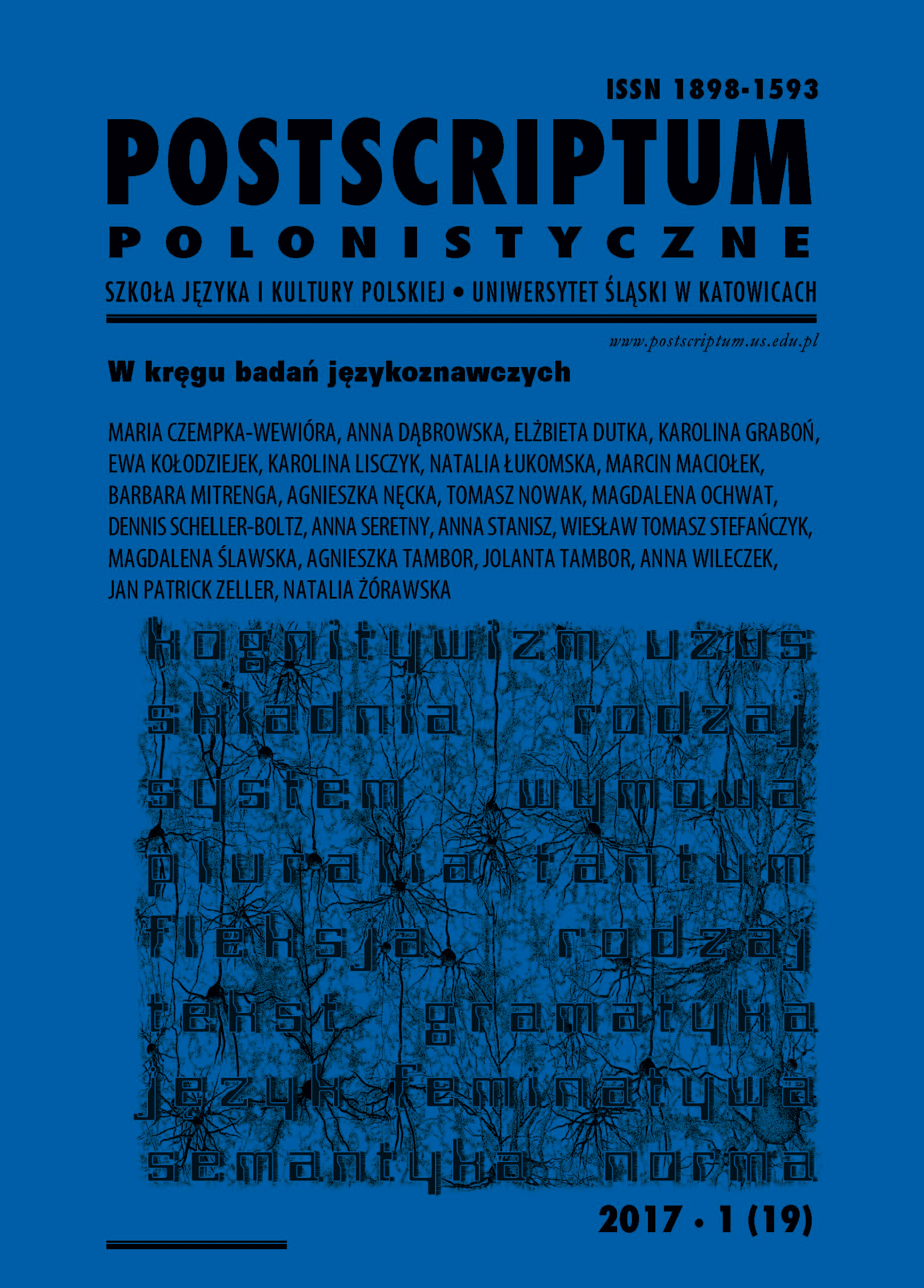 Determinants of Silesian origin of old and contemporary surnames of the inhabitants of Upper Silesia Cover Image