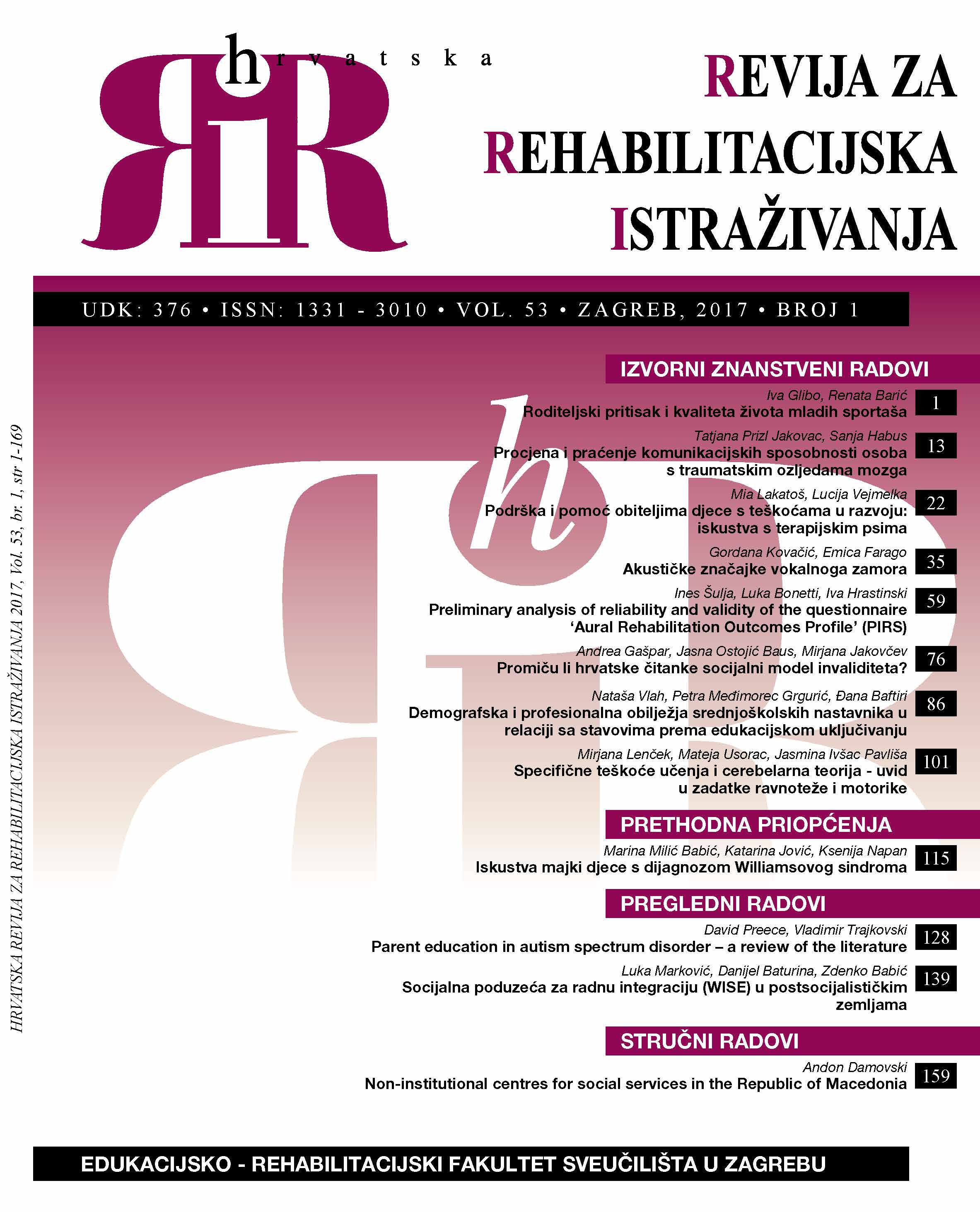 Relationship of demographic and professional characteristics of vocational school teachers to their attitudes towards educational inclusion Cover Image