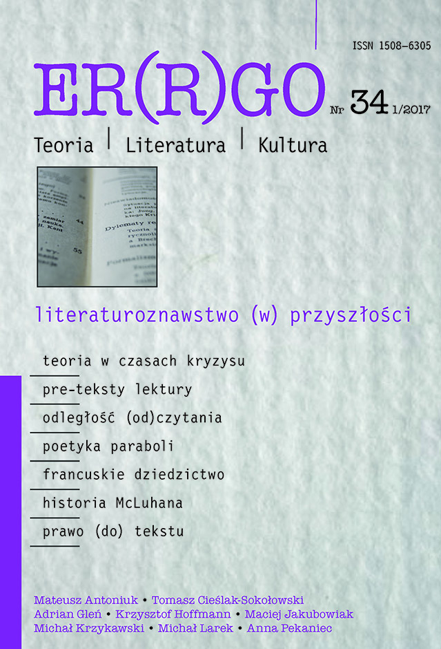 Patrick C. Hogan, How Authors’ Minds Make Stories, New
York: Cambridge University Press, 2013, 227 s. Twarda oprawa,
publikacja anglojęzyczna. Cover Image