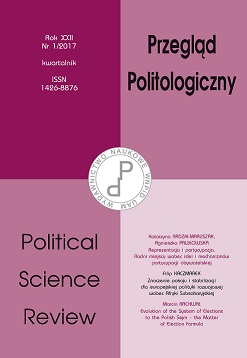 Representation and Participation. The Attitude of City Councillors Towards the Concept and Mechanisms of Citizen Participation Cover Image