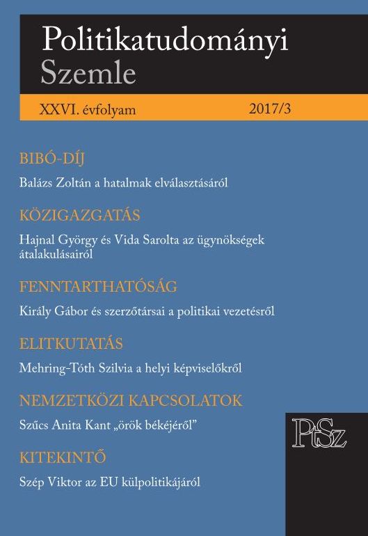 Az ügynökség típusú közigazgatási szervezetek populációs dinamikája (1990–2014)