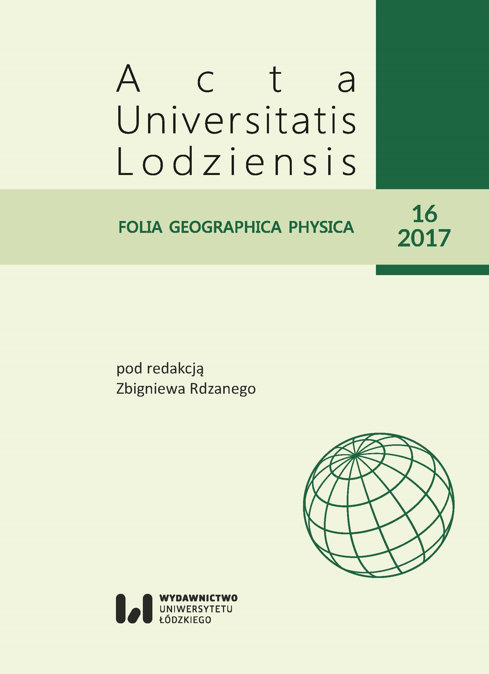 Channel changes of lower and middle courses of the Wierna Rzeka River since the 18th century Cover Image