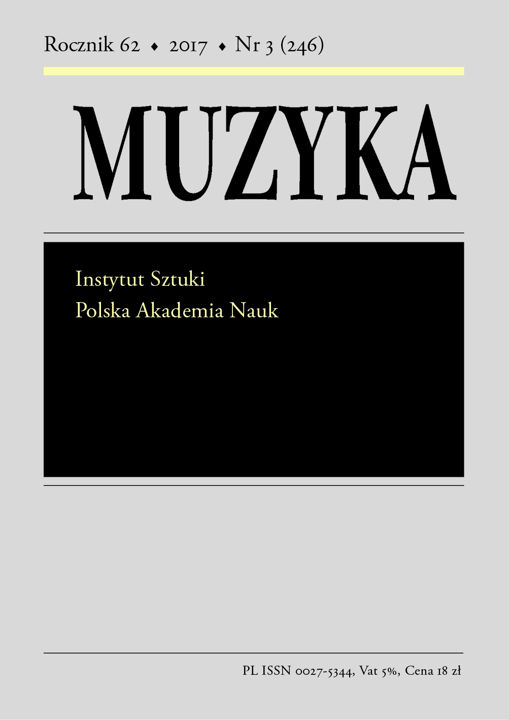 Aleksander Tansman’s correspondence with Krzysztof Biegański in the context of the reception of his music in Poland during the interwar period Cover Image