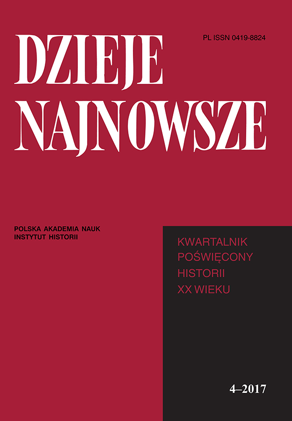 Piotr S. Wandycz (20 IX 1923 – 29 VII 2017). Historian of Central and Eastern Europe, intellectual, emigrant Cover Image