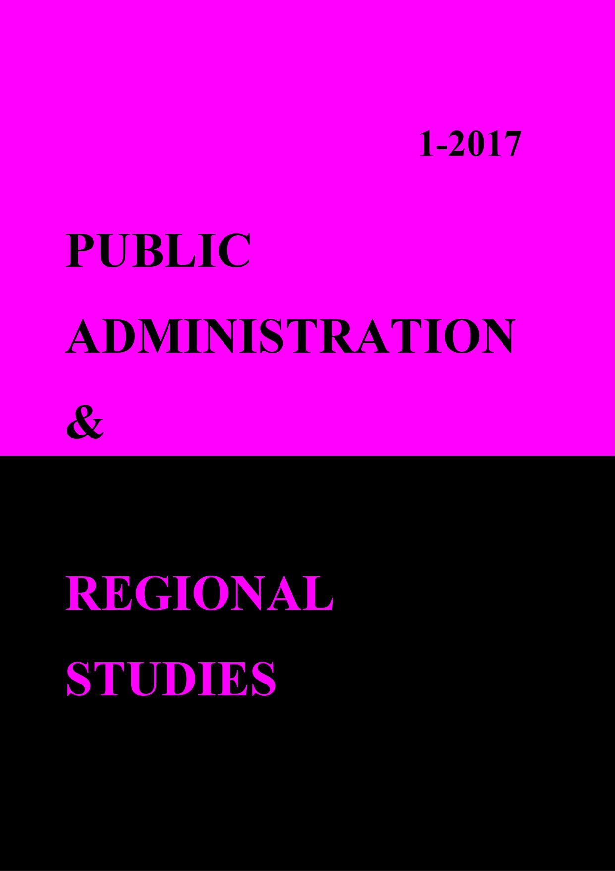 INSTITUTIONAL AND ADMINISTRATIVE ANSWERS TO THE PHENOMENON OF DEMOGRAPHIC AGING: (RE)CONFIGURATION OF THE SOCIAL SERVICES INFRASTRUCTURE Cover Image