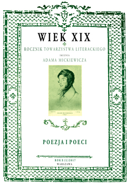 Nineteenth Century Realism in the Service of Poetry –
Case of “Poetic Tableau” in the “Tygodnik Ilustrowany” Cover Image