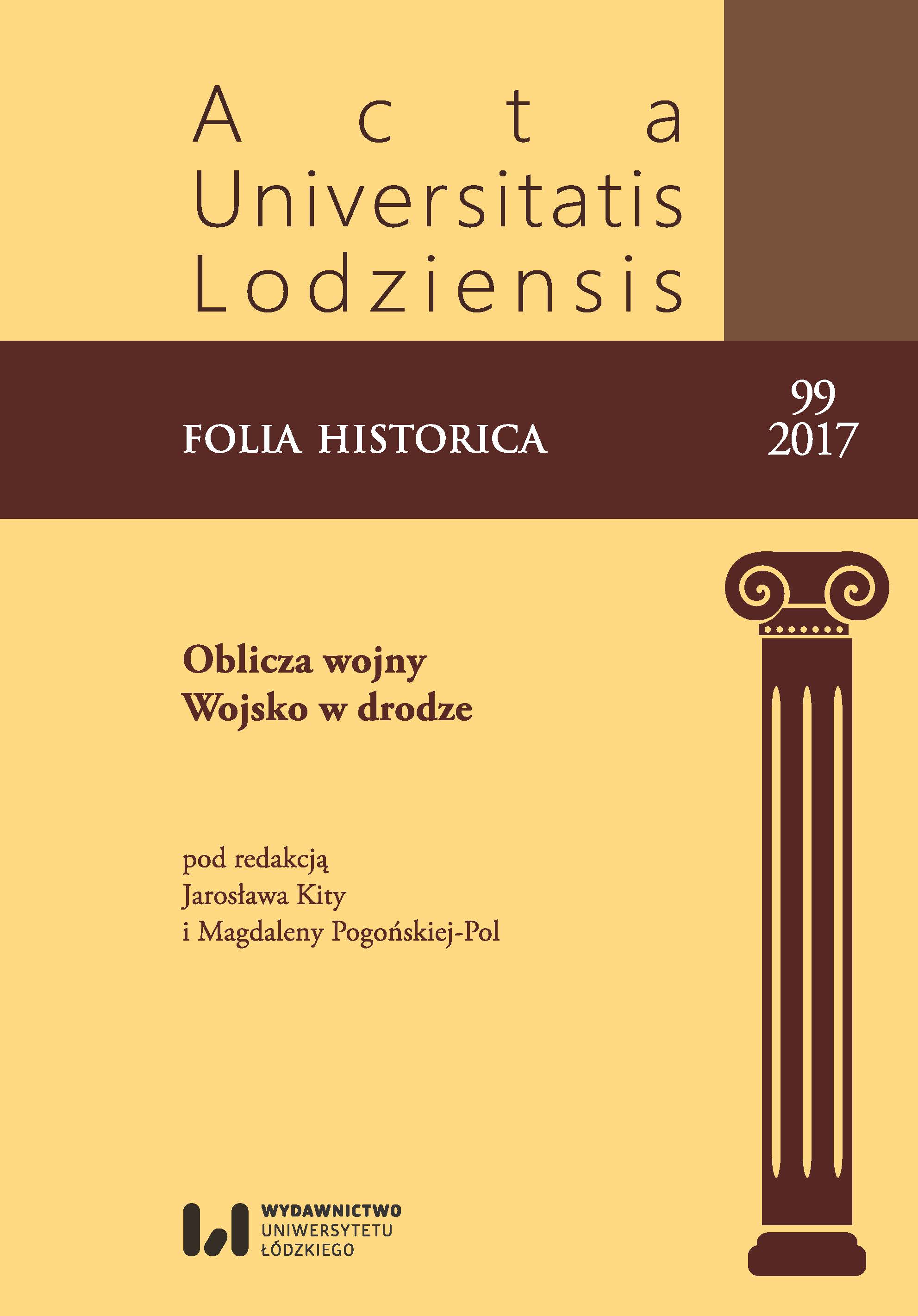 Offices of Grand and Field Guardian in Jan Sobieski period (1667–1696). A few remakes about persons who organised the Crown Army marches Cover Image