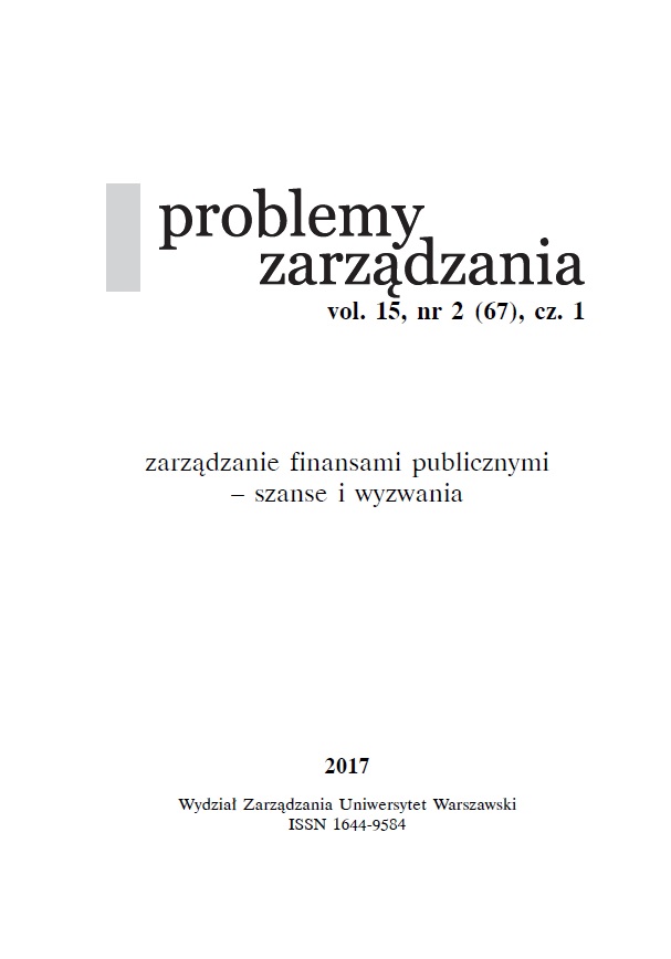 Financial Stability of Cultural Institutions Based on the Example of Voivodeship Theaters and Music Institutions Cover Image