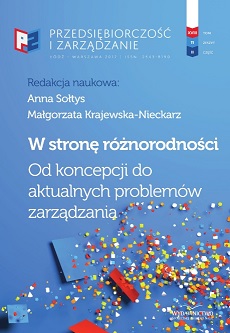 Diversity Management in Organization in the Opinion of Managers and Employees of Polish Companies Cover Image