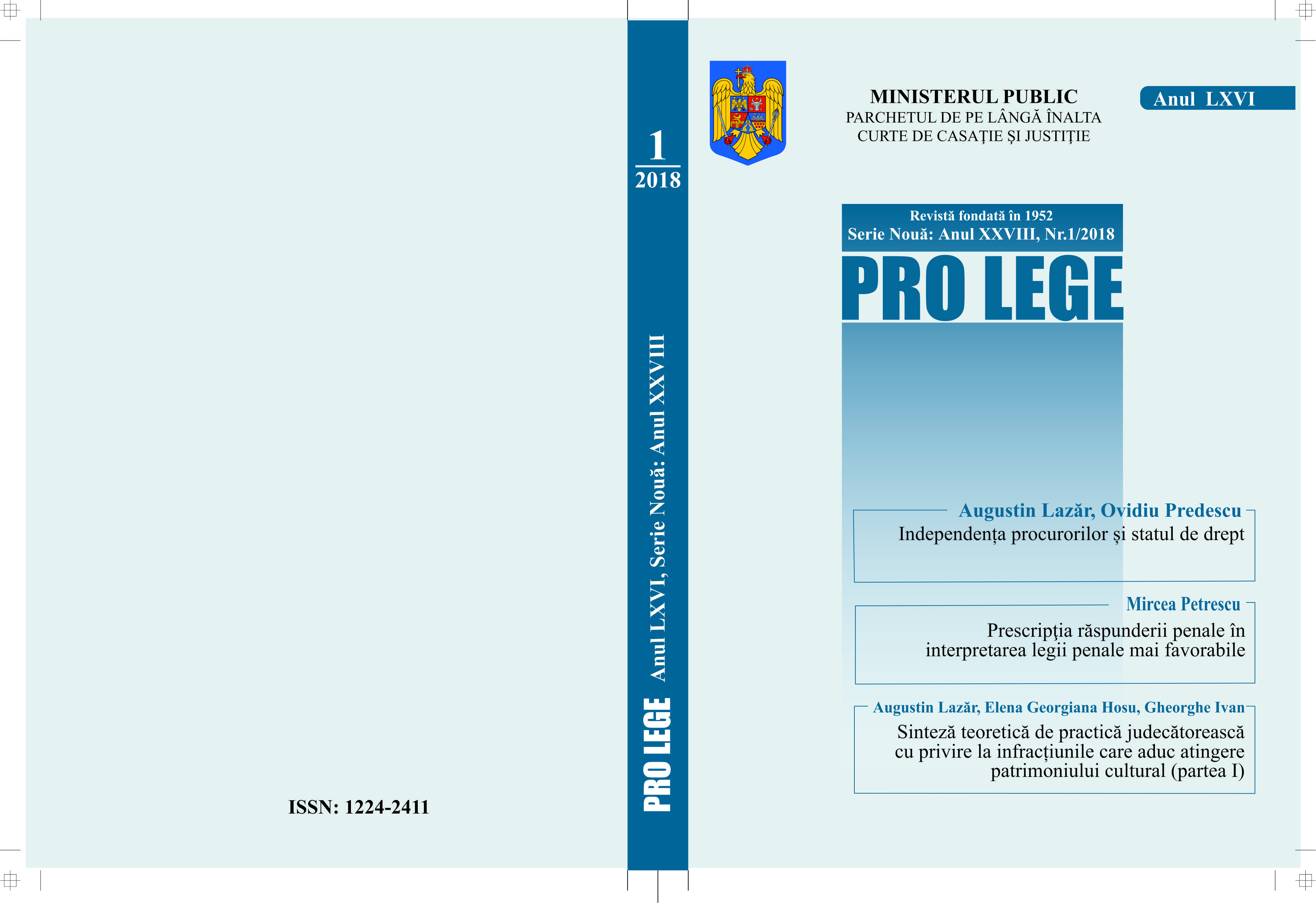 Execution of construction works without a building license on a building found in the protection area of a historical monument of national importance. Destruction of a prehistoric dwelling. Legal qualification Cover Image