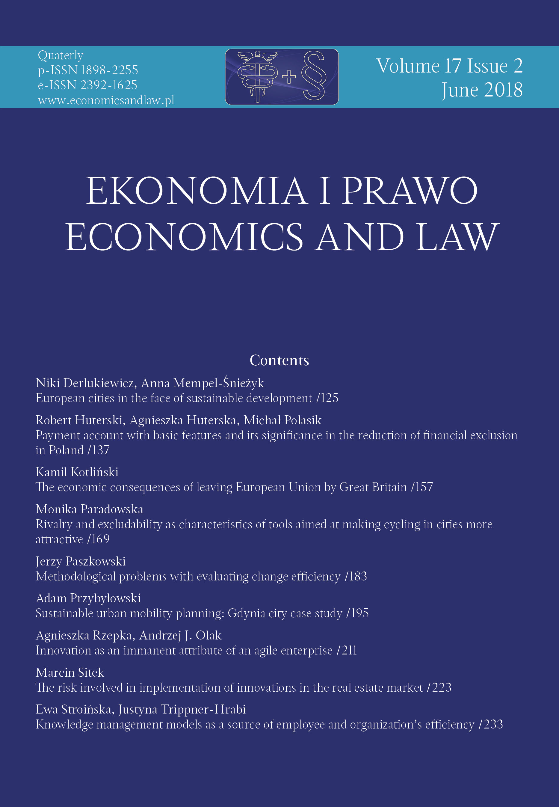 Payment account with basic features and its significance in the reduction of financial exclusion in Poland Cover Image