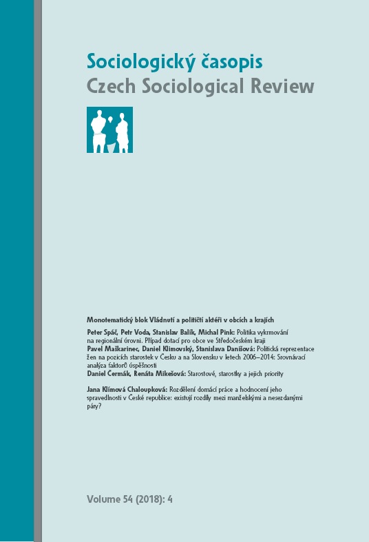 Pork-Barrel Politics on the Regional Level: Public Subsidies in the Municipalities of the Central Bohemia Region Cover Image