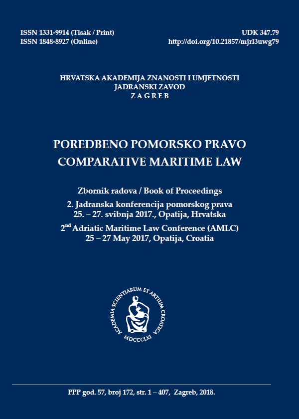 Application of non-contractual liability of shipowner and ship operator prescribed by the Croatian Maritime Code on yachts and boats Cover Image