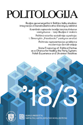 STATE FINANCING OF POLITICAL PARTIES AS A CHANCE FOR HEALING THE PARTY SYSTEM: POLISH EXPERIENCE AND UKRAINIAN REALITIES Cover Image