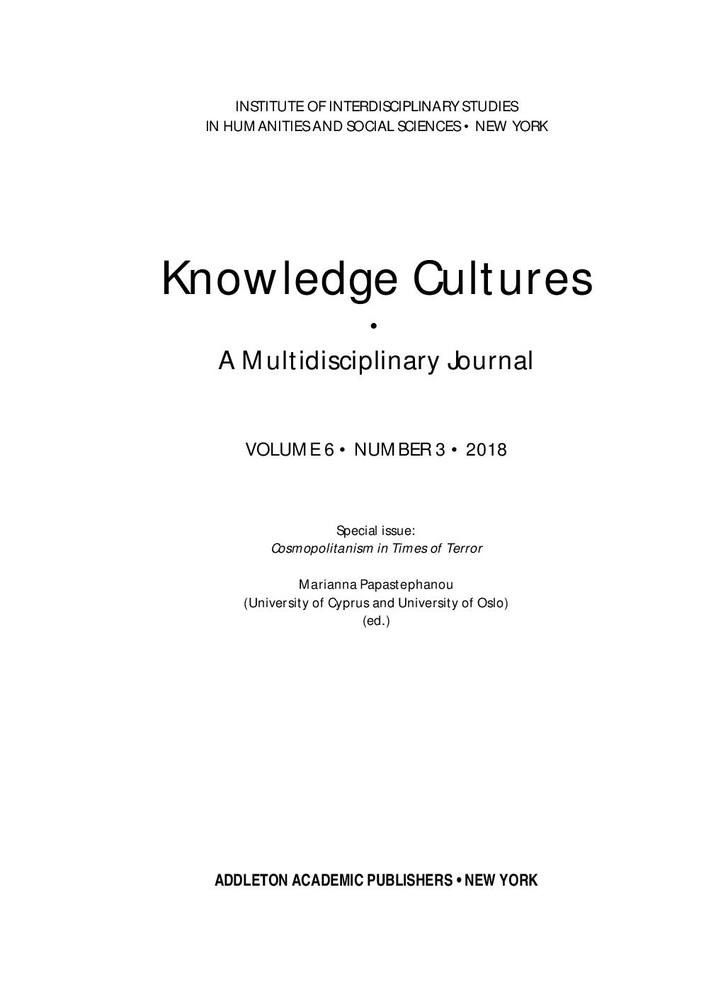 TERROR AND THE ROLE OF EDUCATION: A KANTIAN RESPONSE TO A MILITANT UTOPIAN CRITIQUE OF THE PREVAILING CULTURE OF POLITICS Cover Image