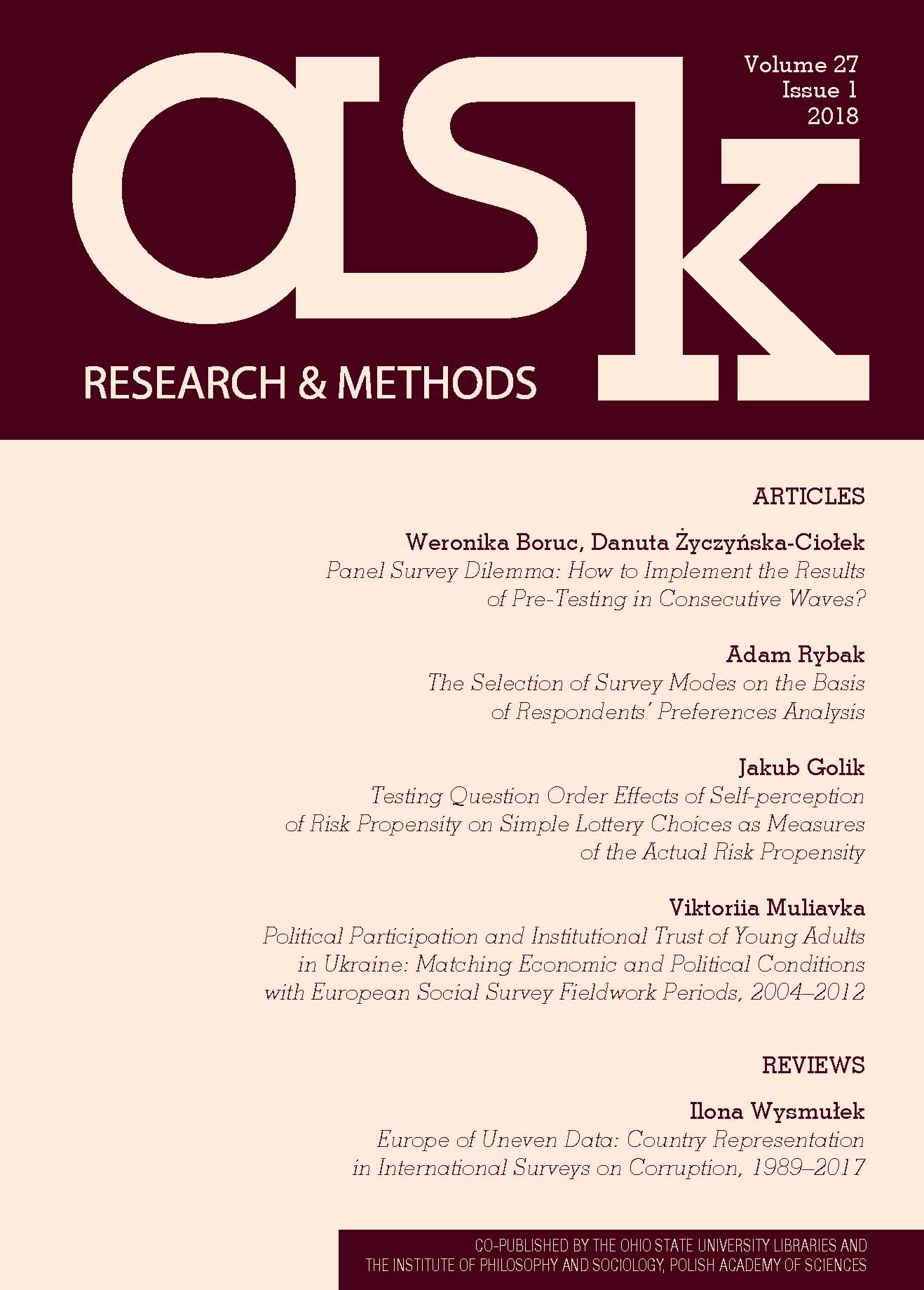 The Selection of Survey Modes on the Basis of Respondents’ Preferences Analysis Cover Image