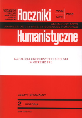 Activities of Security Apparatus against the Catholic University of Lublin Cover Image