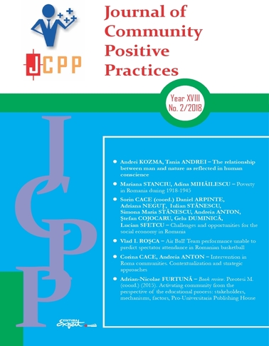 BOOK REVIEW: PREOTESI M. (COORD.) (2015). ACTIVATING COMMUNITY FROM THE PERSPECTIVE OF THE EDUCATIONAL PROCESS: STAKEHOLDERS, MECHANISMS, FACTORS, PRO-UNIVERSITARIA PUBLISHING HOUSE. 140 P. Cover Image