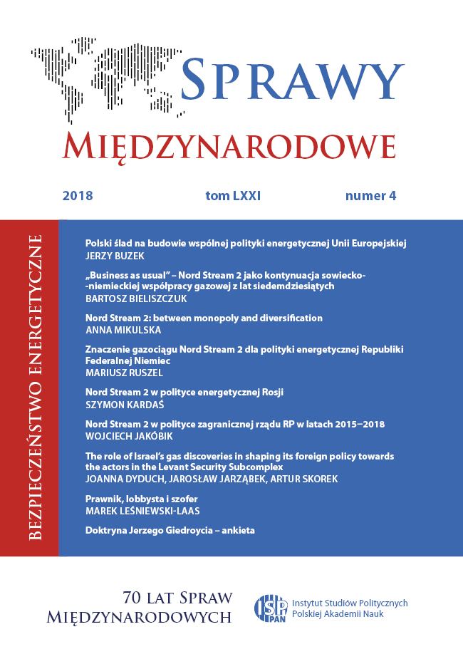 The role of Israel’s gas discoveries in shaping its foreign policy towards the actors in the Levant Security Subcomplex Cover Image