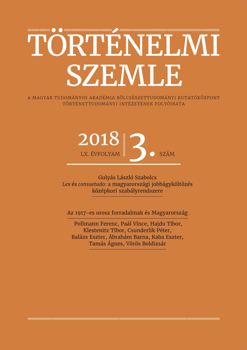 The Assessment of the Russian Revolutions in the Public Opinion of the Hungarian Churches Cover Image