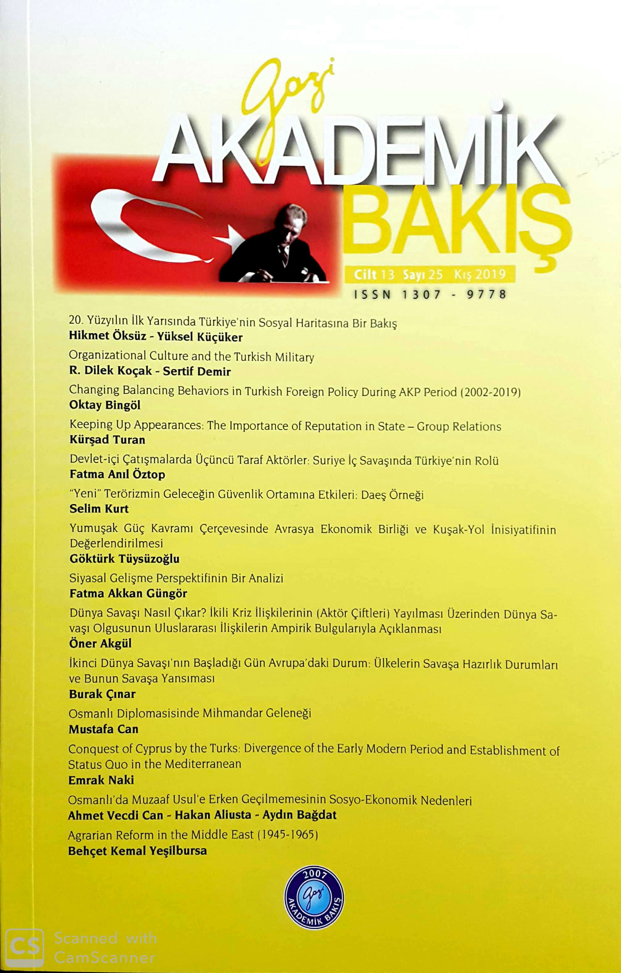 An Evaluation of the Social Map of Turkey in the First Half of 20th Century Cover Image