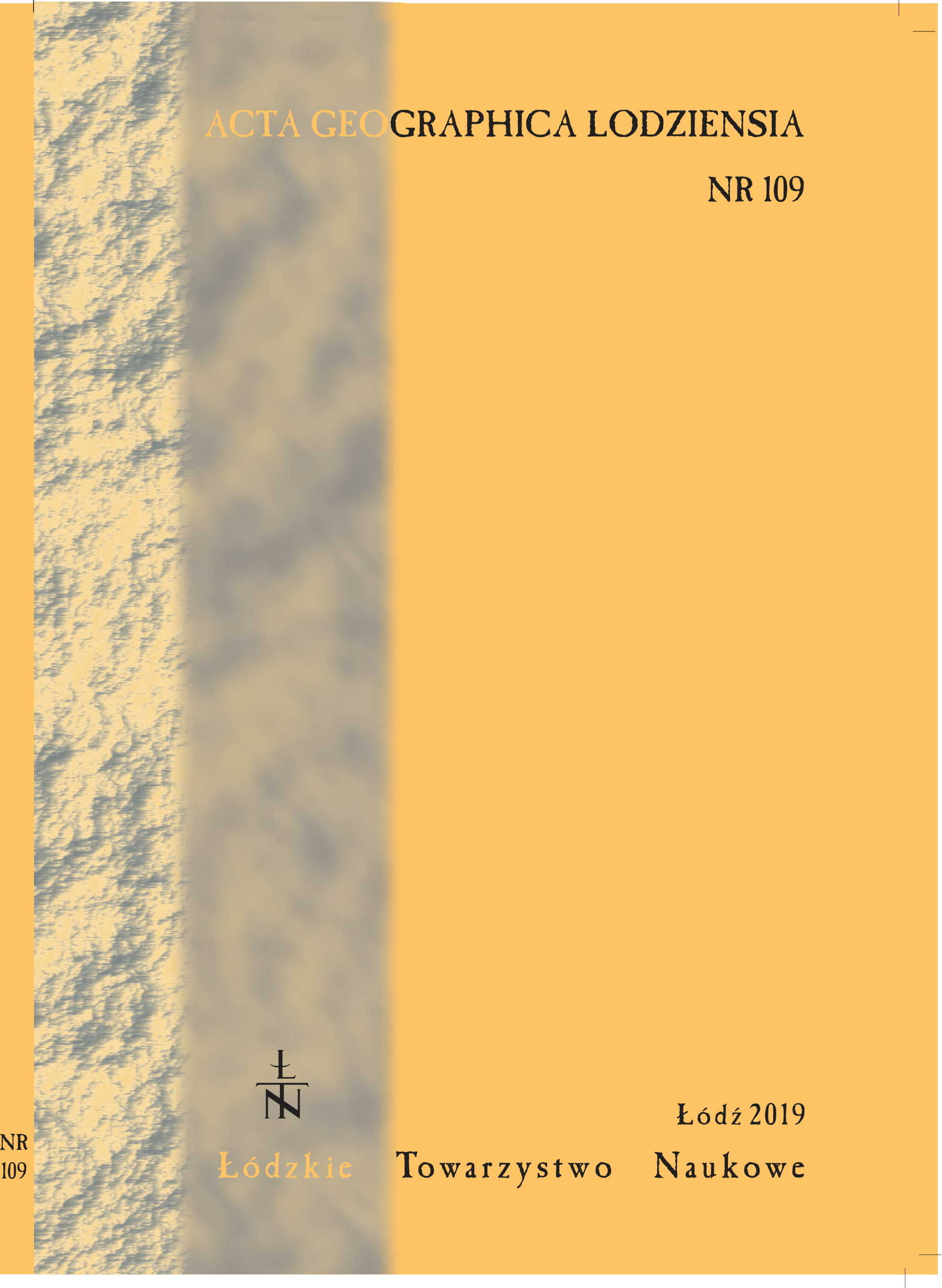 Land cover of Łódź Voivodeship in the years 2000–2018 in the light of Corine Land Cover data Cover Image