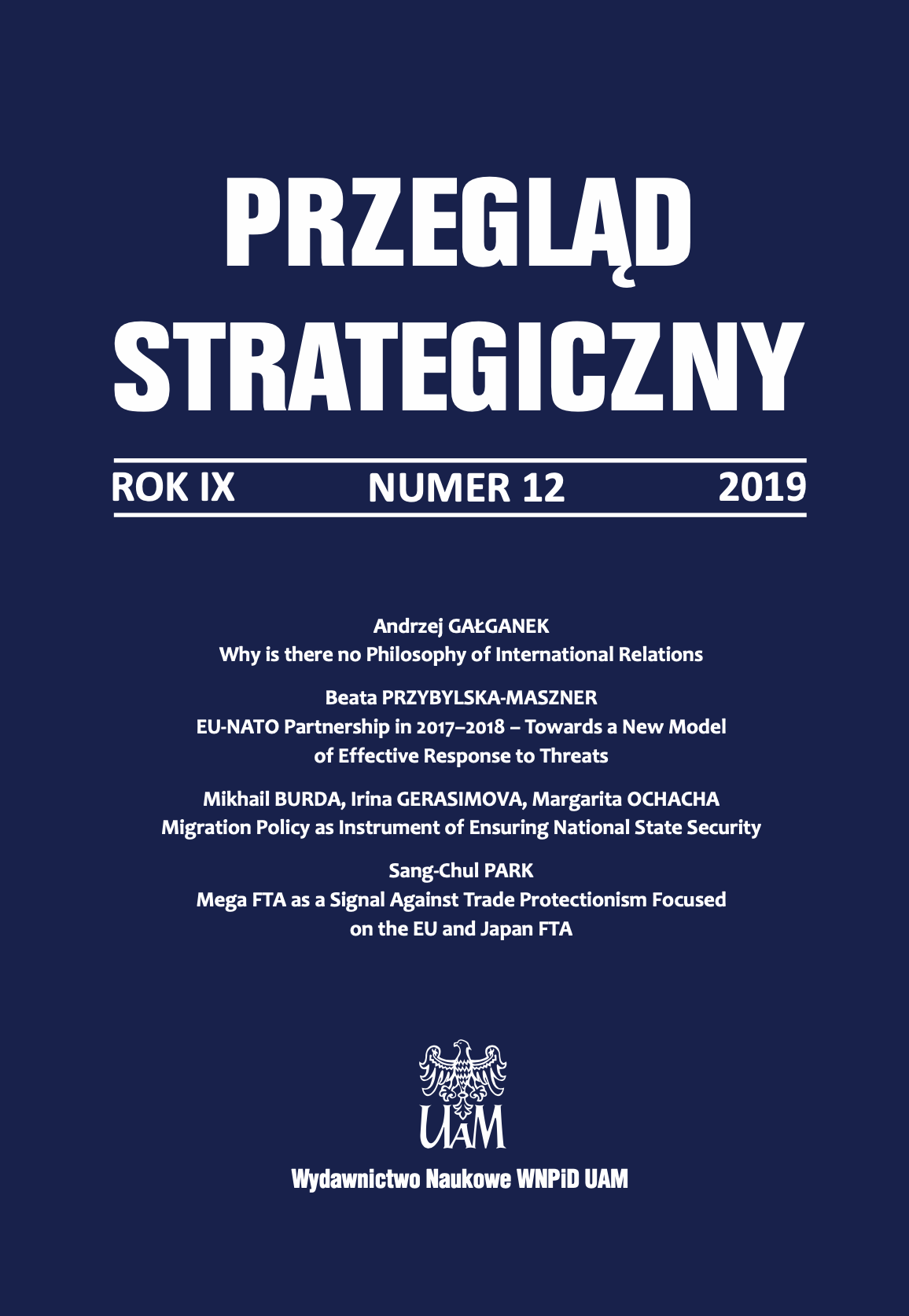 Russian Scientific Journals in the Area of International Relations – 2018 Review Cover Image