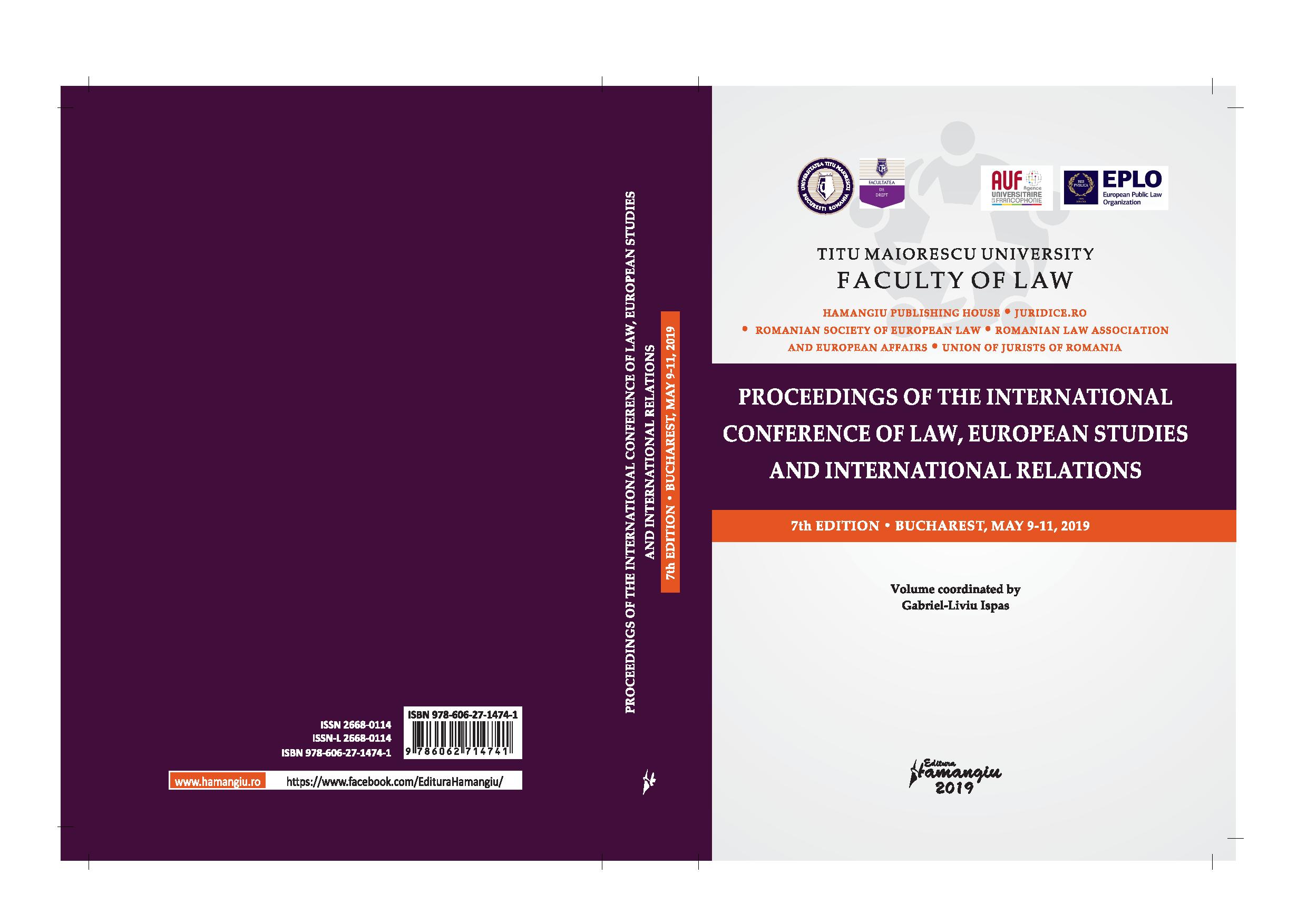 Considerations regarding the distribution of criminal liability between the legal person and the individual at the European level Cover Image