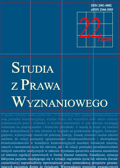 Dispute over the medical conscience clause and constitutional principles of equality and impartiality of public authorities Cover Image